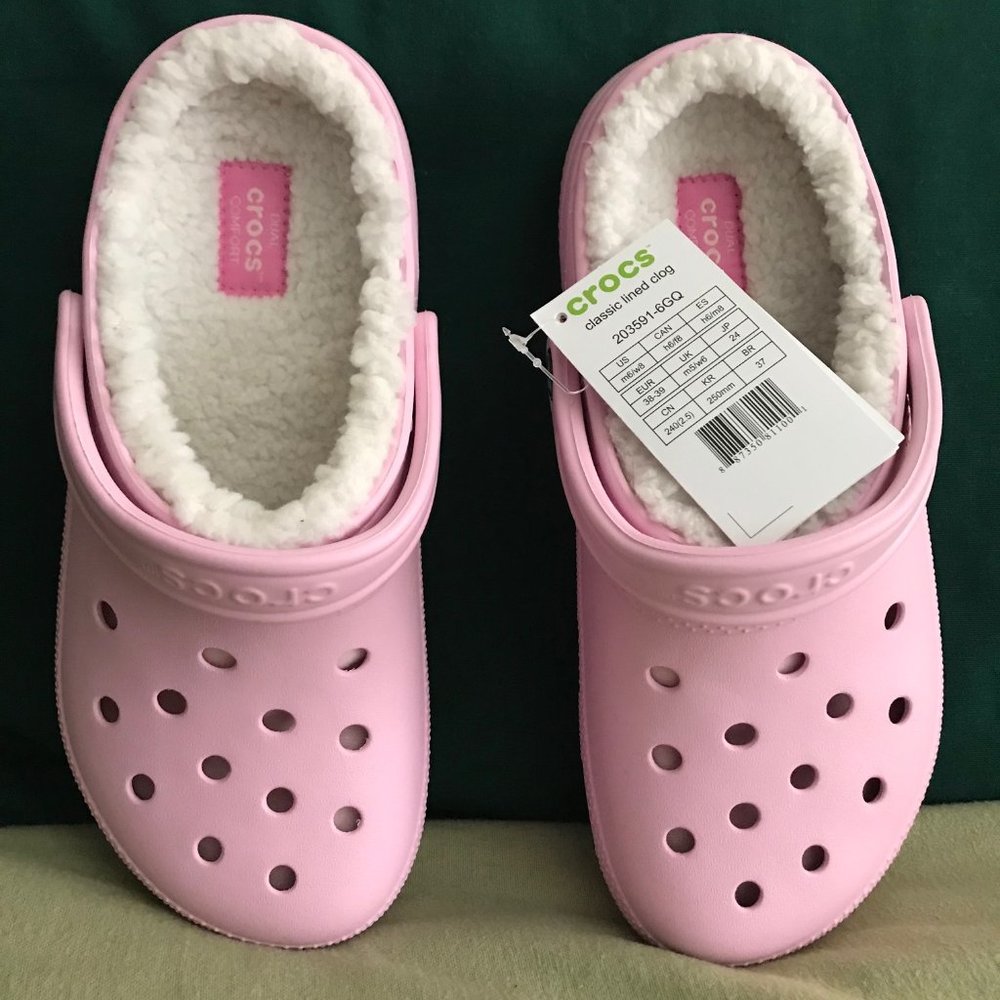 Crocs Classic Lined Clog | Ballerina Pink NWT HTF